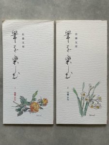 画像1: 筆を楽しむ 1.楷書かな 2.行書かな 2冊 佐藤友理　 (1)